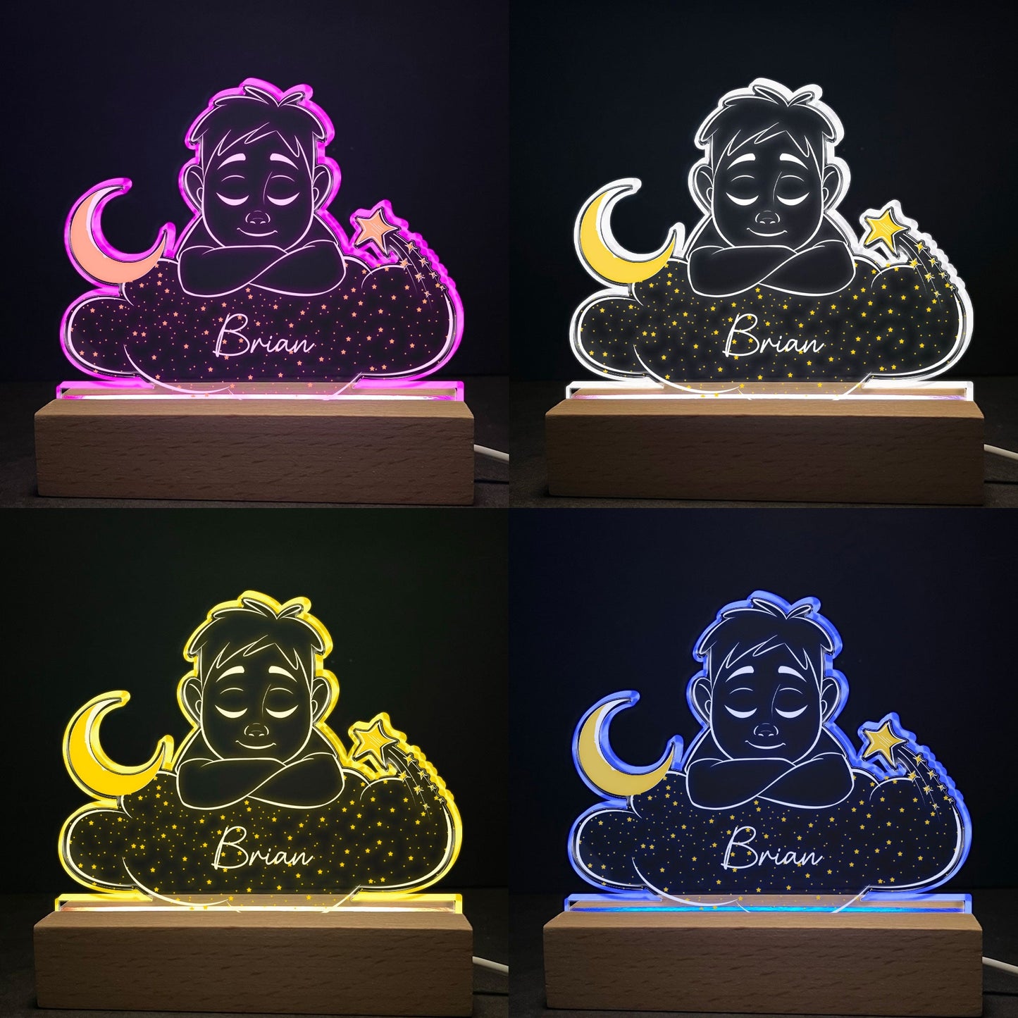 Cloudy Night Light For Kids - Personalized LED Light