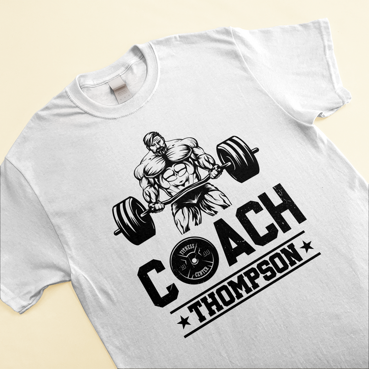 Coach Gym - Personalized Shirt - Birthday Gift For Personal Trainer - Old Man Lifting