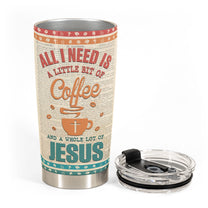 Coffee And Jesus Kinda Girl - Personalized Tumbler Cup - Birthday Gift For Christian Coffe Lover
