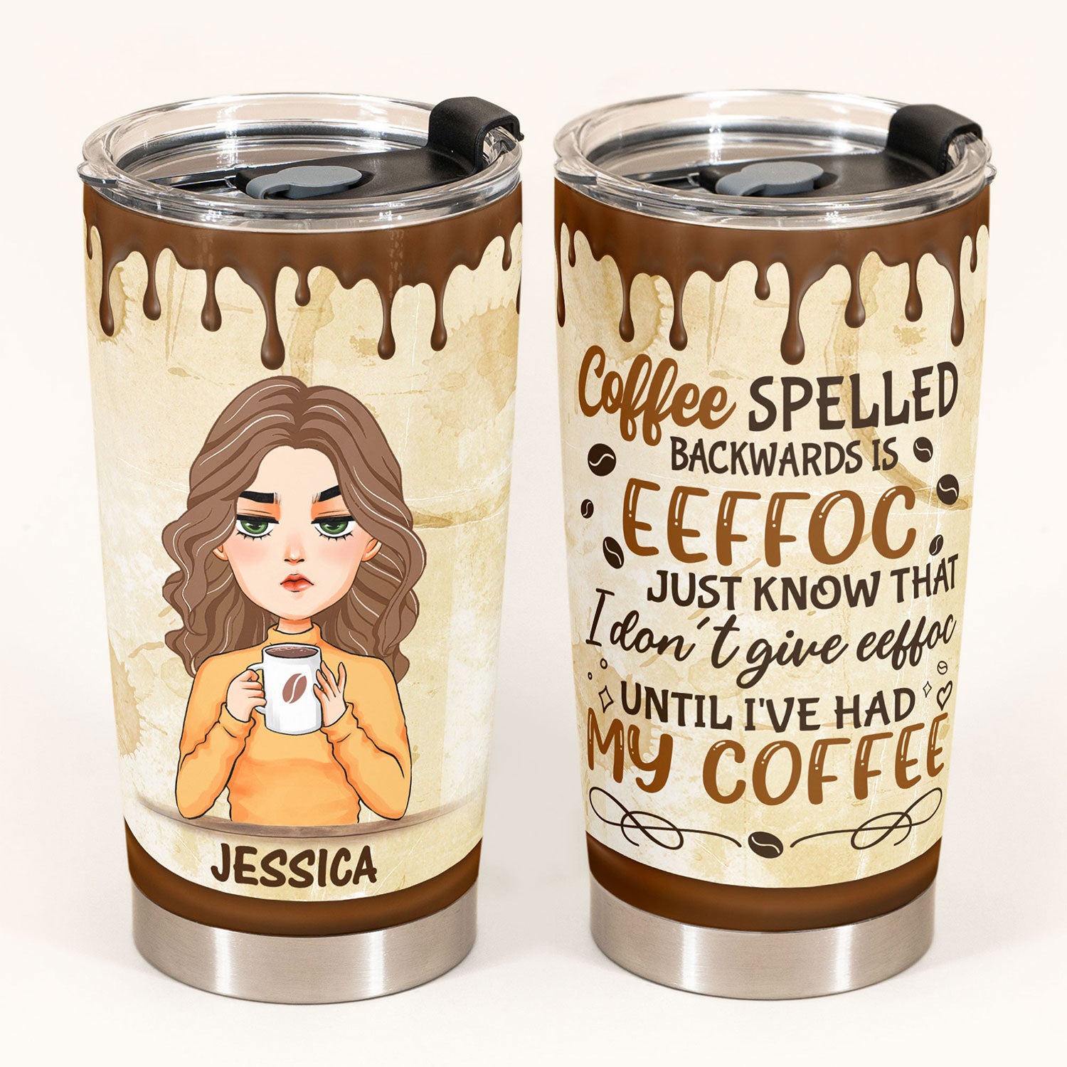 Coffee Spelled Backwards Is Eeffoc - Personalized Mug - Birthday Gift For Coffee Lovers