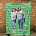 Personalized Name And Photo Blanket For Family - Personalized Photo Blanket