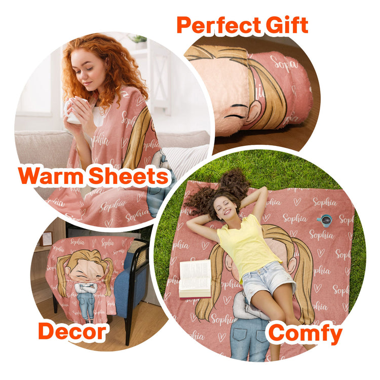Colorful Lovely Lettering - Personalized Blanket