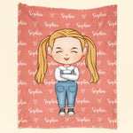 Colorful Lovely Lettering - Personalized Blanket