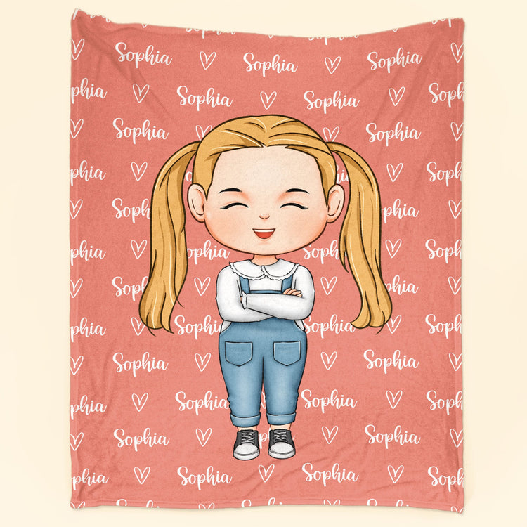 Colorful Lovely Lettering - Personalized Blanket