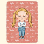 Colorful Lovely Lettering - Personalized Blanket