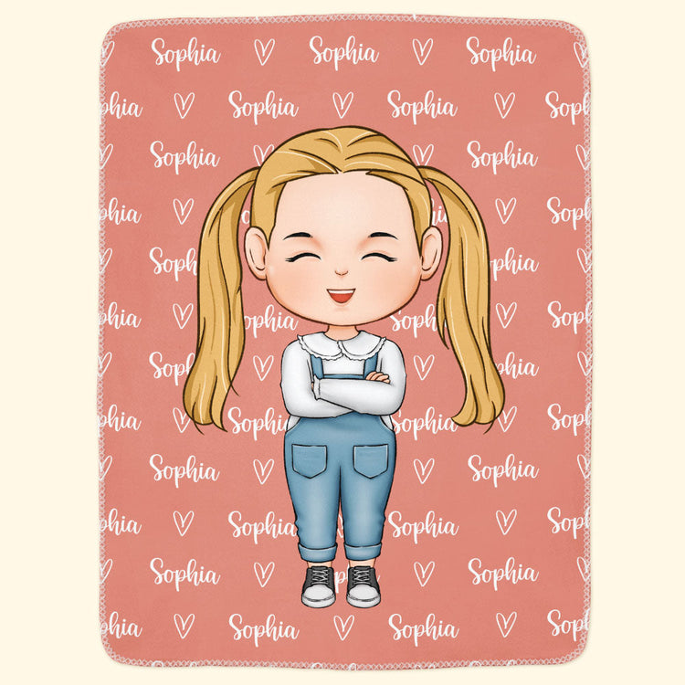 Colorful Lovely Lettering - Personalized Blanket