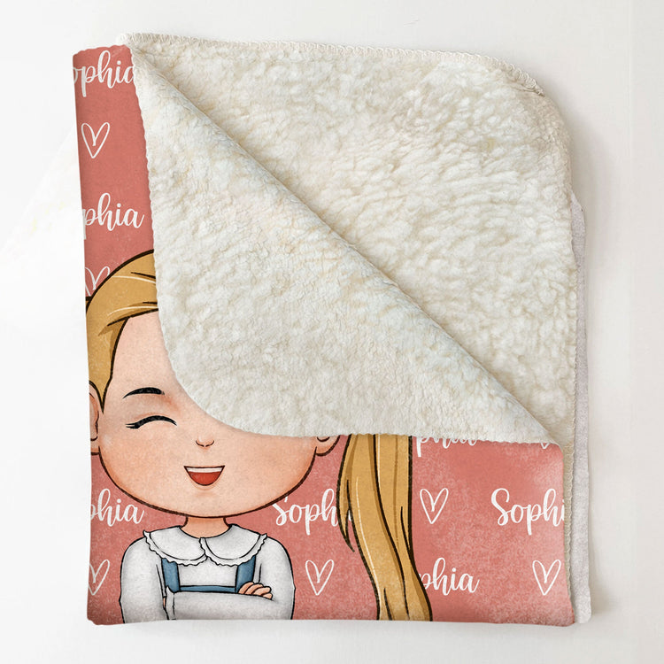 Colorful Lovely Lettering - Personalized Blanket