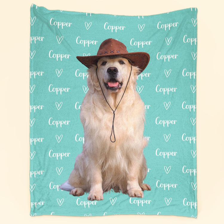 Colorful Lovely Lettering - Pet Version - Personalized Photo Blanket