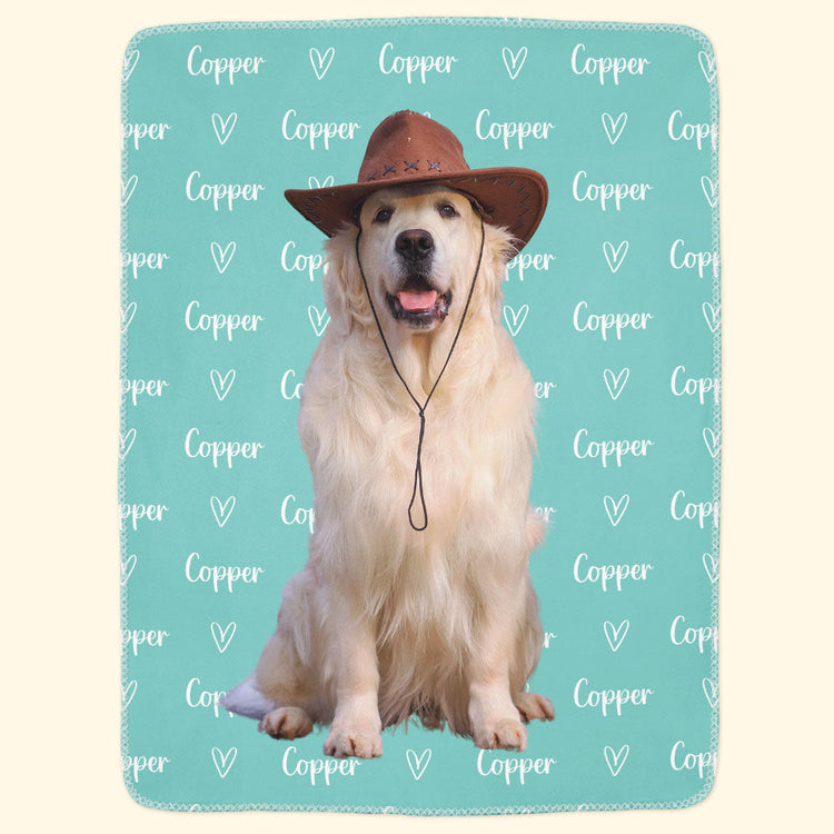 Colorful Lovely Lettering - Pet Version - Personalized Photo Blanket