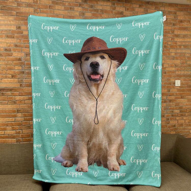 Colorful Lovely Lettering - Pet Version - Personalized Photo Blanket