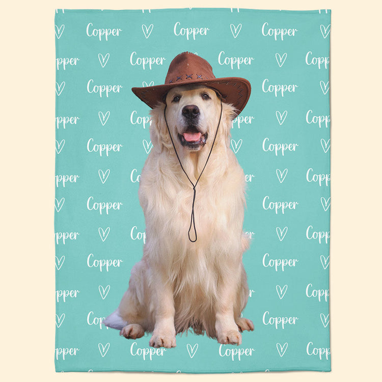 Colorful Lovely Lettering - Pet Version - Personalized Photo Blanket