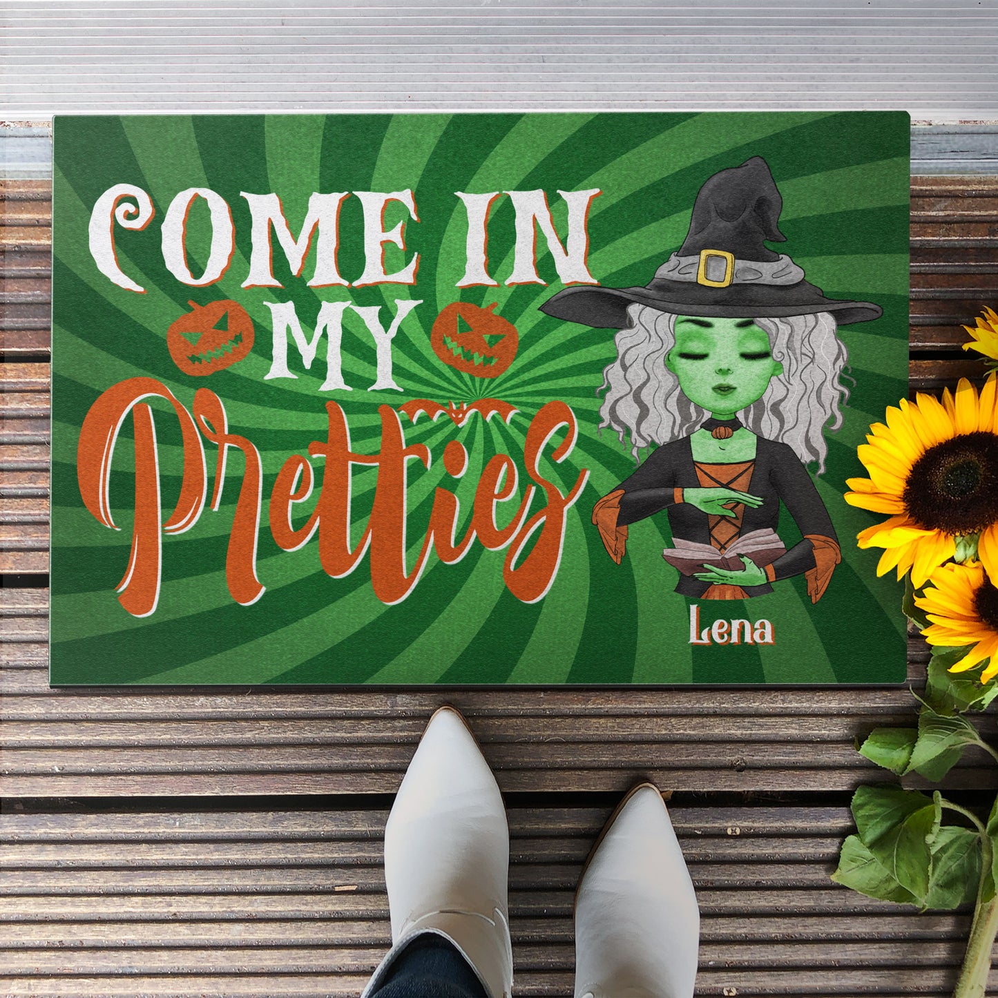 Come In My Pretties - Personalized Doormat - Halloween Gift For Witches, Witch Craft - Grimoire