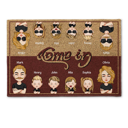 Come In & Go Away - Personalized Doormat