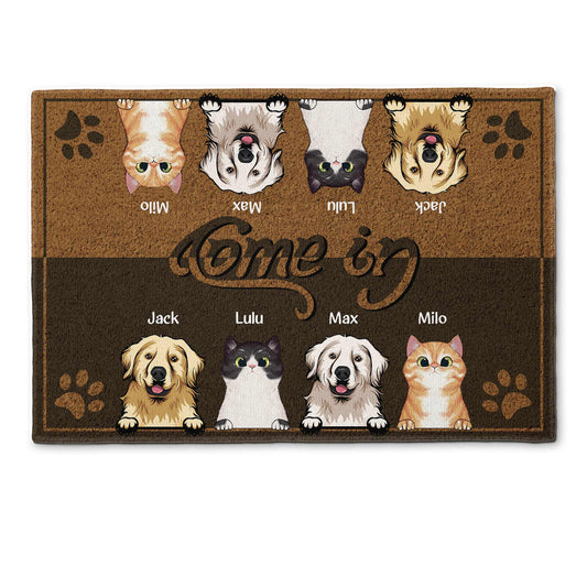 Come In & Go Away - Personalized Doormat