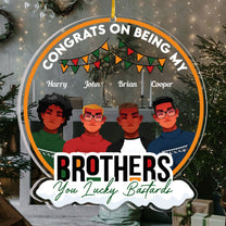 Congrats On Being My Brother - Personalized Acrylic Ornament