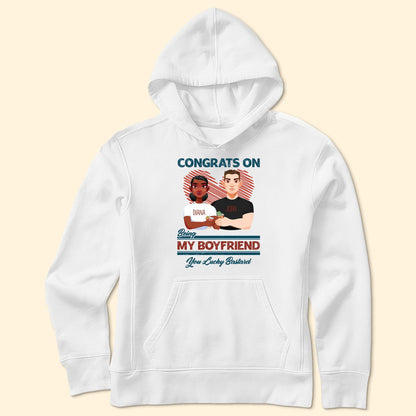 Congrats On Being My Husband Boyfriend You Lucky Bastard - Personalized Shirt