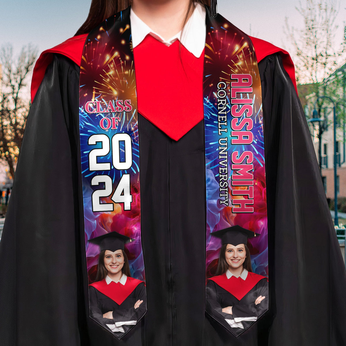 Graduation Stole Small Congratulation Graduation Stole - Personalized Photo Graduation Stole ...