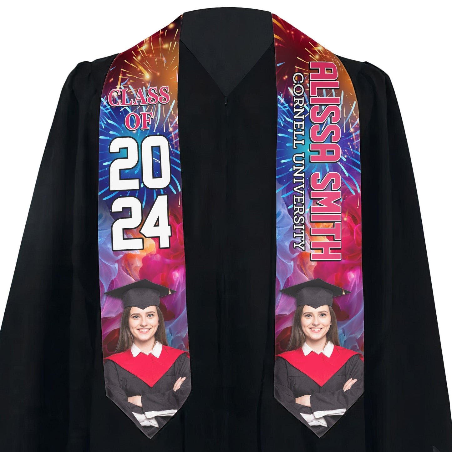 Congratulation Graduation Stole  - Personalized Photo Graduation Stole