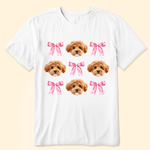 Coquette Pink Bow Trendy Dog Mom - Personalized Shirt