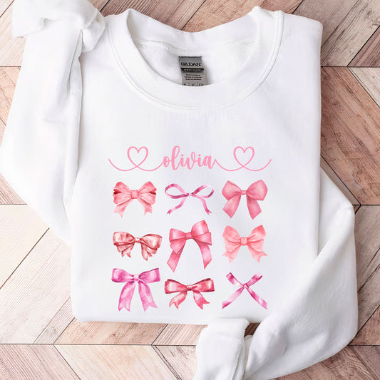 Coquette Pink Bow Trendy Girl For Daughter, Sister, Friends - Personalized Shirt