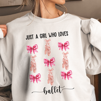 Coquette Pink Bow Trendy Just A Girl Who Loves Ballet, Baseball - Personalized Shirt