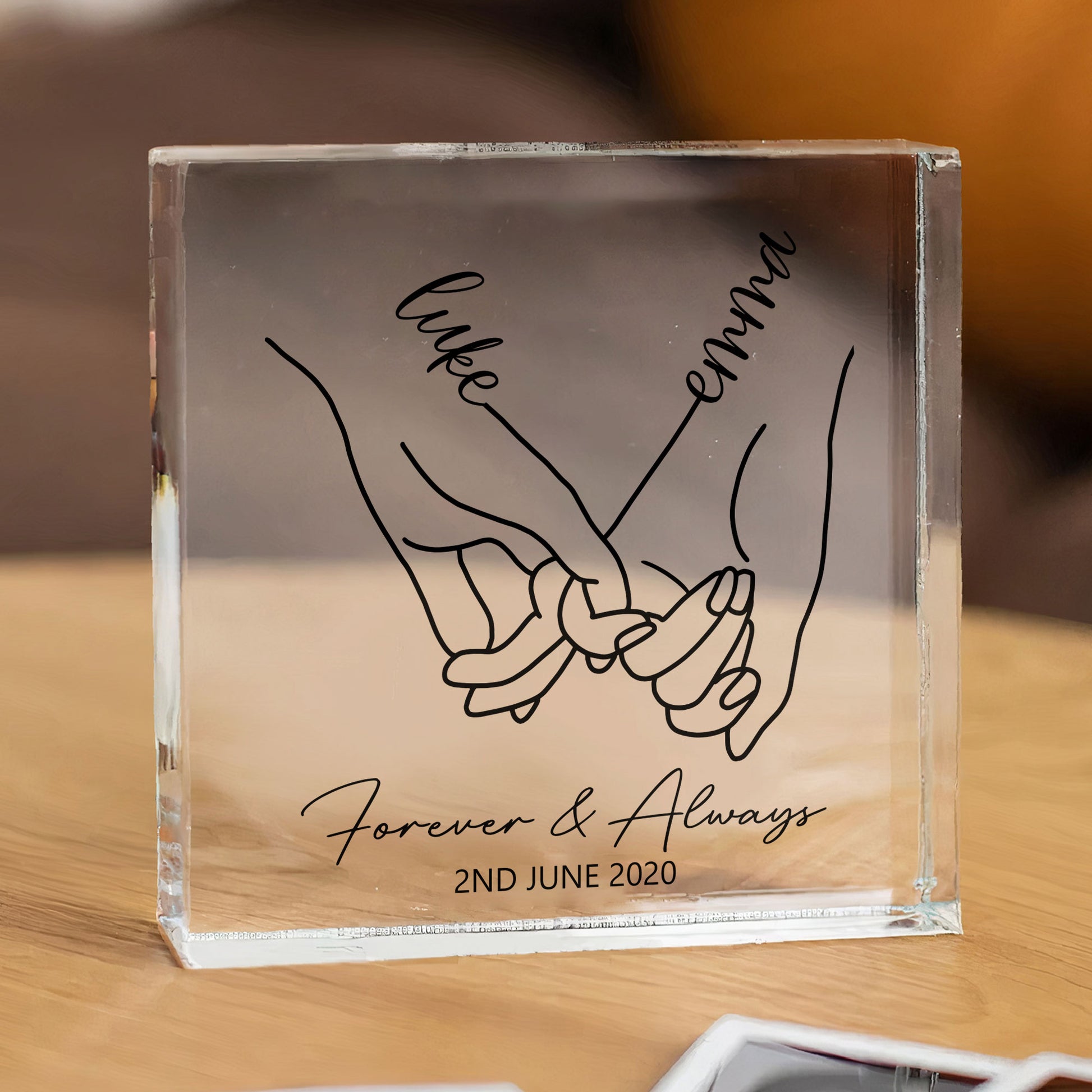 Puzzle Shaped Personalized Acrylic Plaque - Custom Couple Gift - A Piece Of  Our Special Day