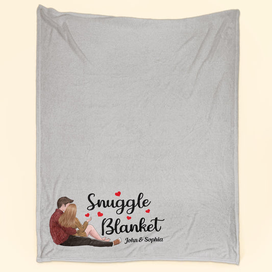 Couple Snuggle Blanket  - Personalized Blanket - Anniversary, Valentine's Day Gift For Couple, Husband, Wife, Lover