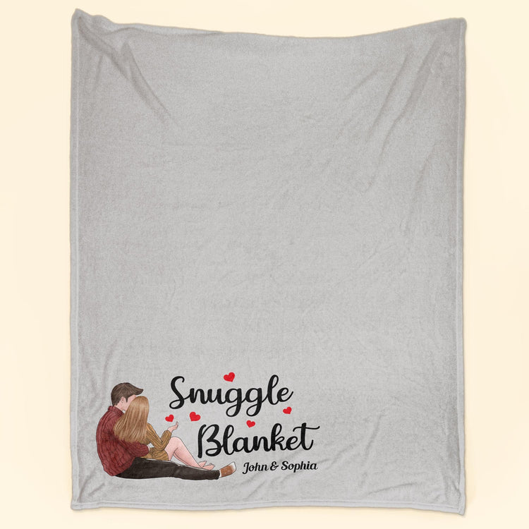 Couple Snuggle Blanket  - Personalized Blanket - Anniversary, Valentine's Day Gift For Couple, Husband, Wife, Lover