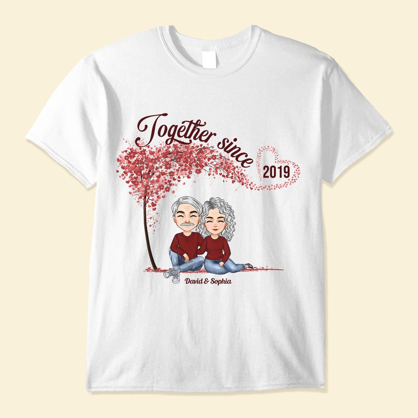 Couple Together Since Red Tree - Personalized Shirt