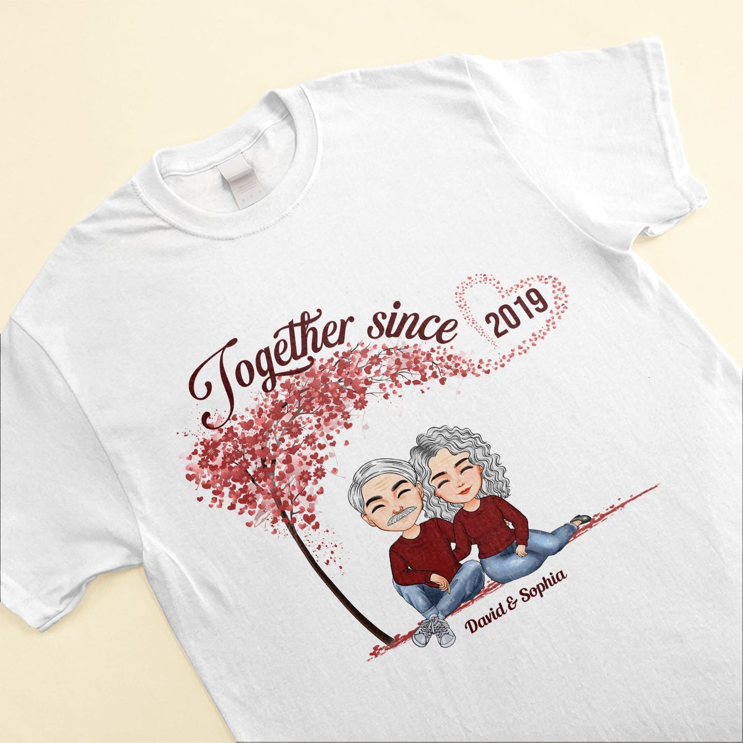 Couple Together Since Red Tree - Personalized Shirt