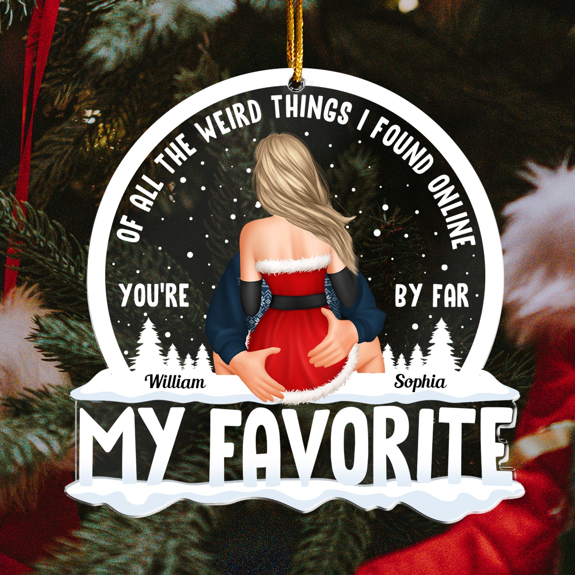 Couples You Are My Favorite By Far - Personalized Custom Shaped Acrylic Ornament