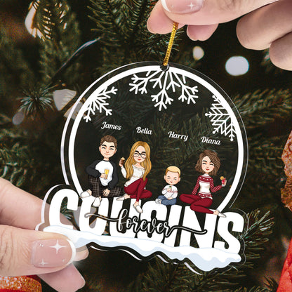 Cousins Forever - Personalized Custom Shaped Acrylic Ornament