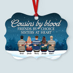 Cousins Like You Are Precious And Few - Personalized Aluminum Ornament - Christmas Gift For Cousins, Gift For Aunts, Gift For Uncles, Gift For Family - Family Hugging