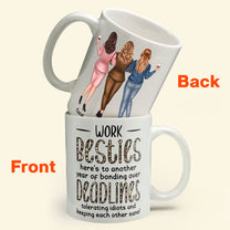 Coworkers, Alcohol Tolerating, Bonding Over Deadlines, Keeping Each Other Sane - Personalized Mug - Gift For Coworker, Colleague, Work Bestie, Friend, Work Bestie