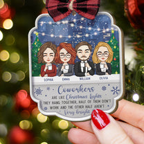 Coworkers Are Like Christmas Lights - Personalized Wooden Ornament