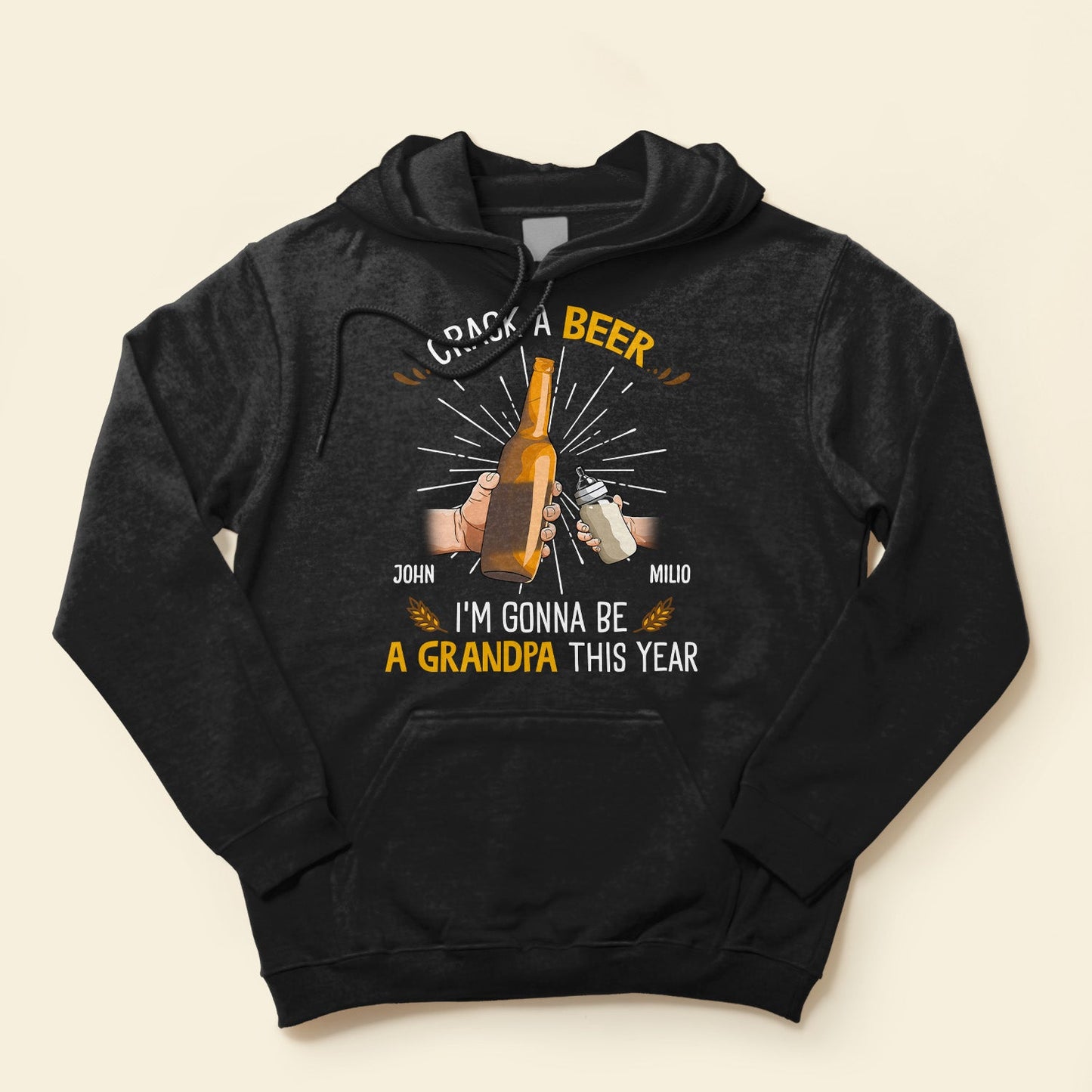 Crack A Beer I'm Gonna Be A Grandpa This Year - Personalized Shirt