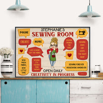 Creativity In Progress - Personalized Poster - Birthday, Funny, Decoration Gift For Her, Girl, Woman, Sewing Lover