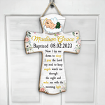 Cross Baptism - Personalized Custom Shaped Wood Sign