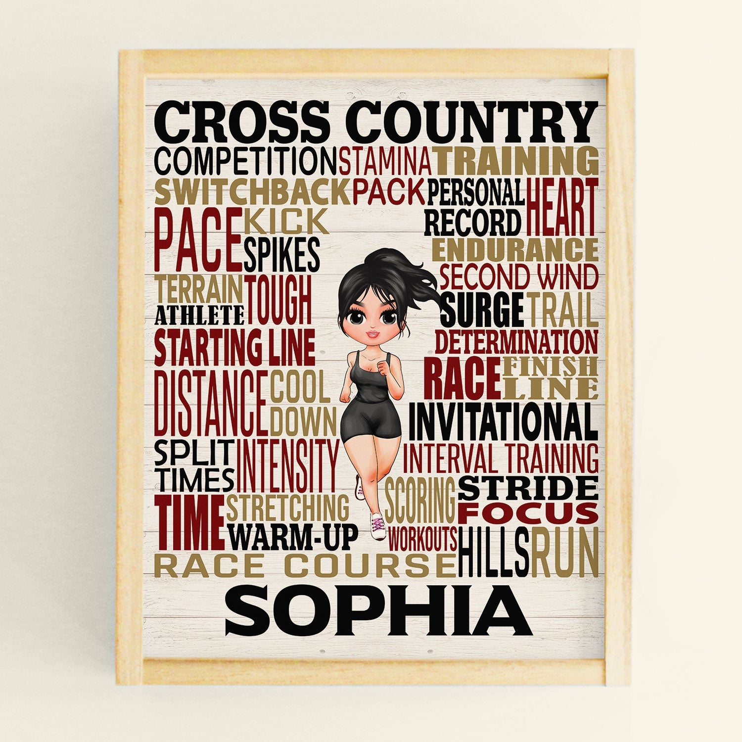 Cross Country - Personalized Poster - Birthday Gift For Runner, Cross Country Team