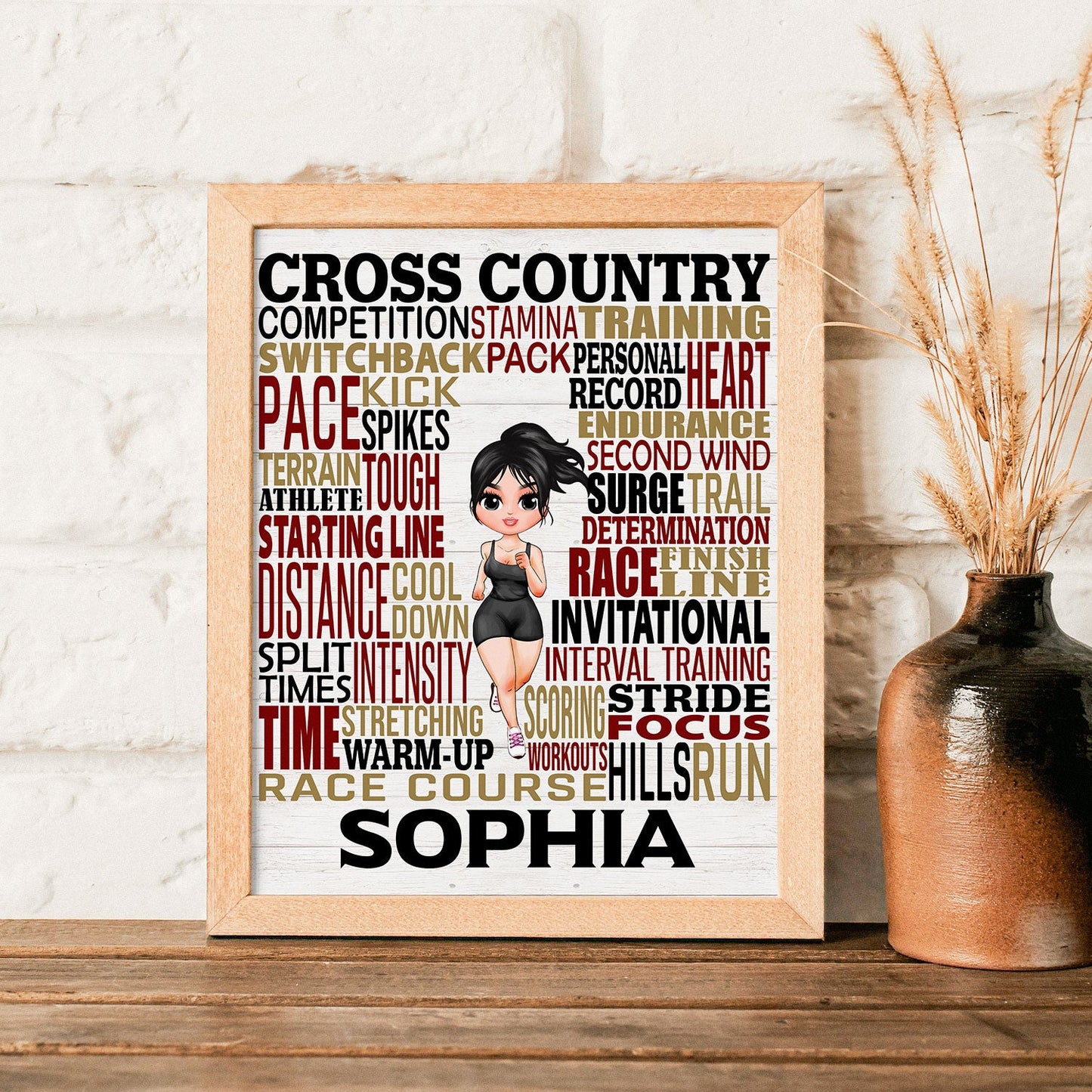 Cross Country - Personalized Poster - Birthday Gift For Runner, Cross Country Team