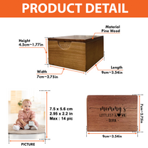 Custom Baby Photo With Our Littlest Love - Personalized Wooden Photo Box