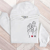 Custom Couple Photo - Custom Embroidered Sweatshirt