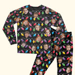 Custom Face Christmas Family Silly Xmas Leds - Personalized Pajama Set