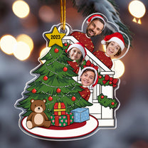 Custom Face Christmas - Family, Friends - Personalized Acrylic Photo Ornament