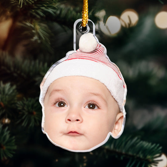 Custom Face Christmas - Personalized Acrylic Photo Ornament