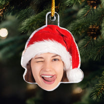 Custom Face Christmas - Personalized Acrylic Photo Ornament