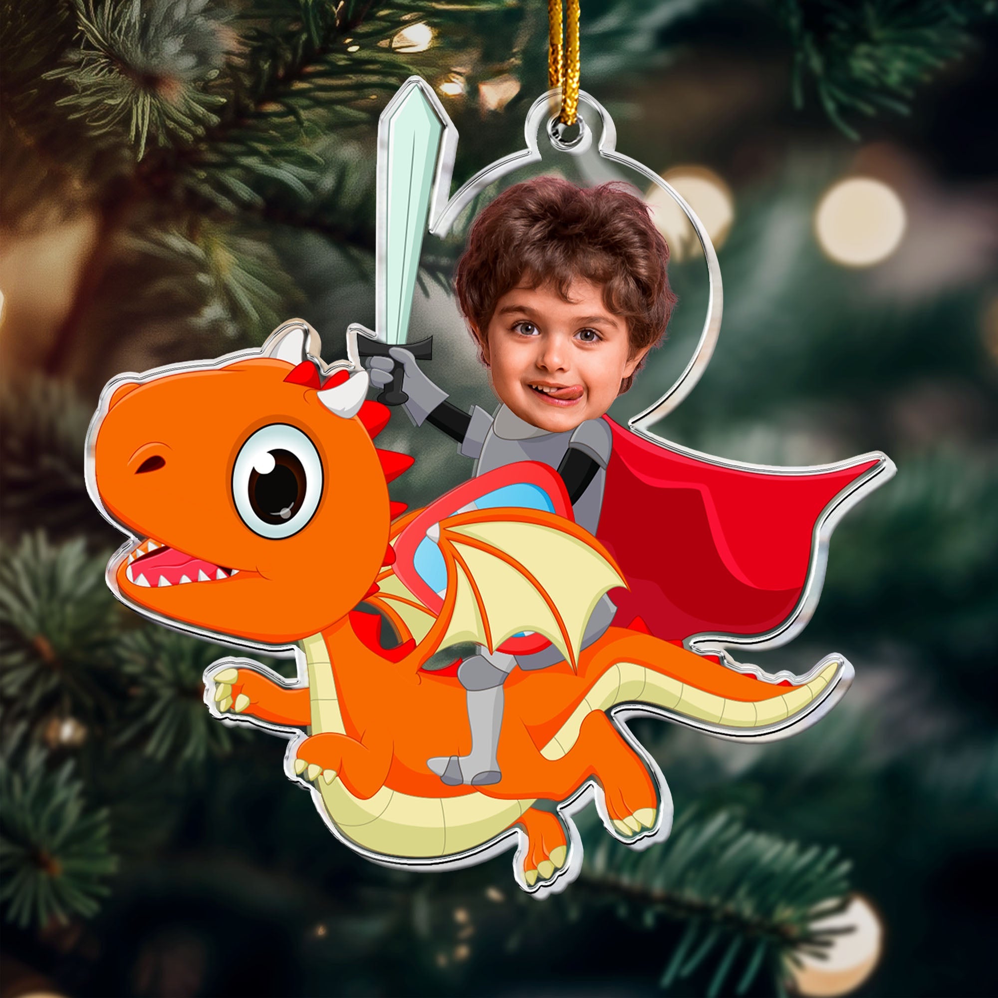 Custom Face For Kids Fantasy World - Personalized Acrylic Photo Ornament