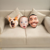 Custom Face Funny Silly Big Head - Personalized Photo Custom Shaped Pillow