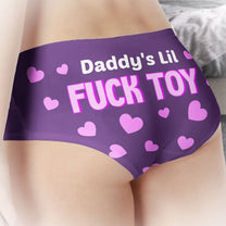 Custom Face Naughty Daddy's Lil F- Toy - Personalized Photo Women's Low-Waisted Brief