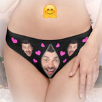 Custom Face Naughty Take These Off & F- Me - Personalized Photo Women's Low-Waisted Brief